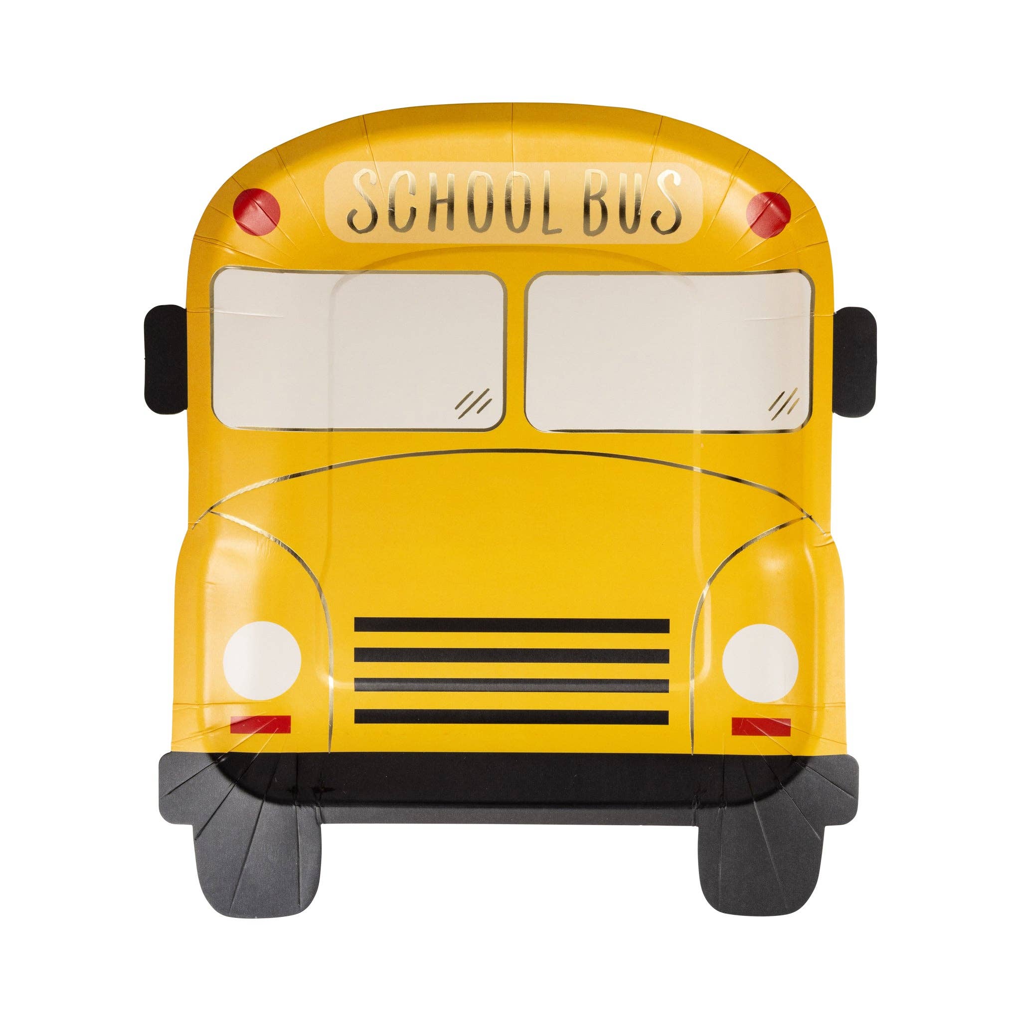School Bus Shaped Paper Plate - 8 PK