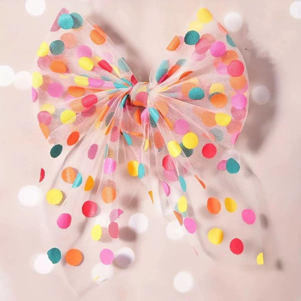 Tulle Hair Bow - Darling Dots