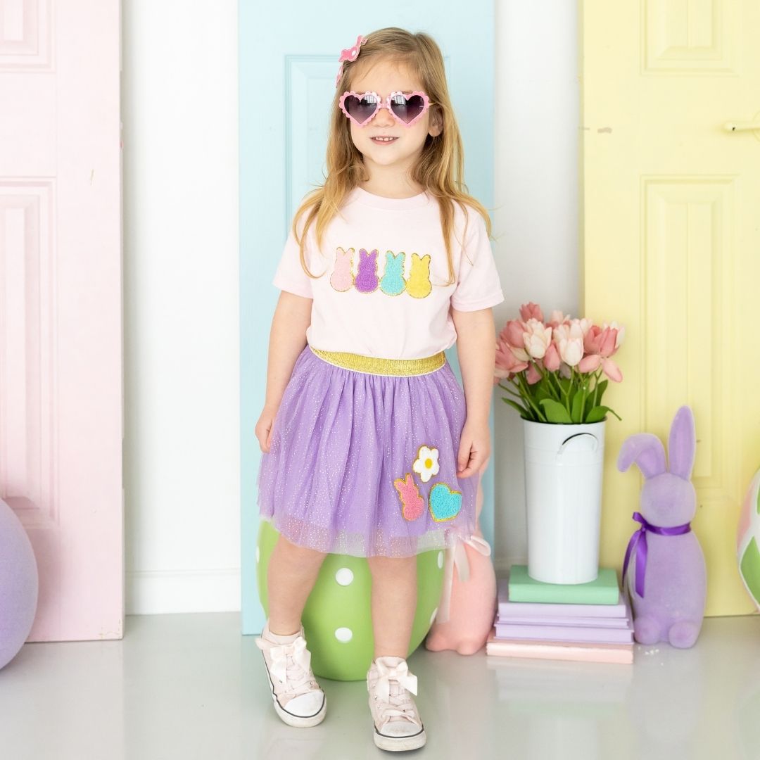 Sweet Wink Shirt - Easter Peeps Patch - Pink