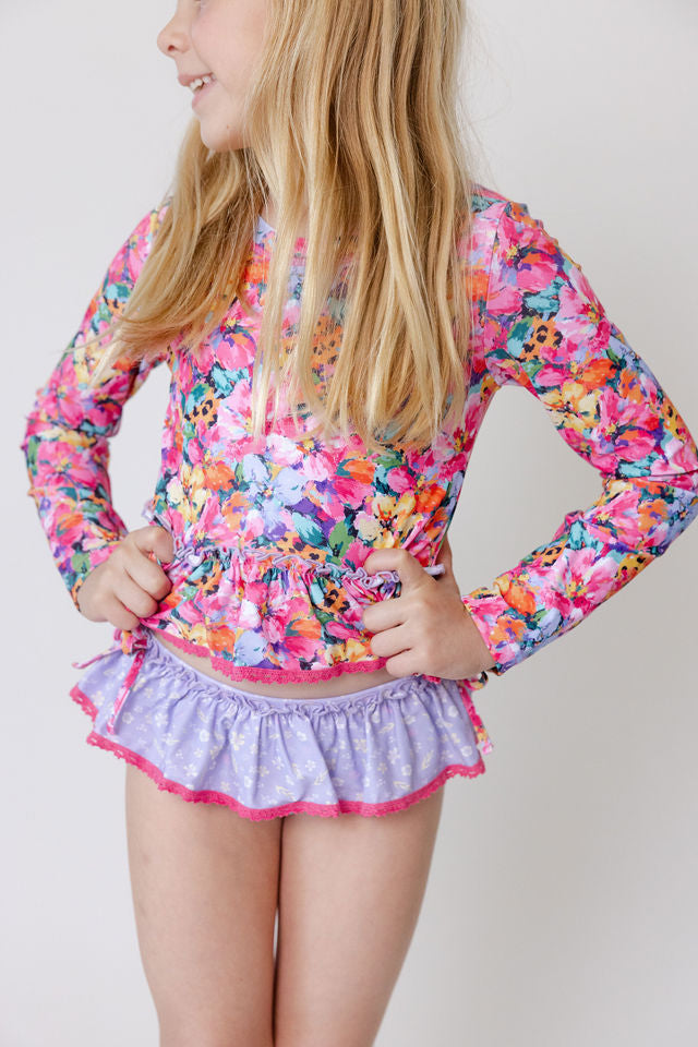 Rashguard Swimsuit - Wildflower Safari