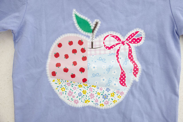Graphic Tee - Apple Patchwork Charm