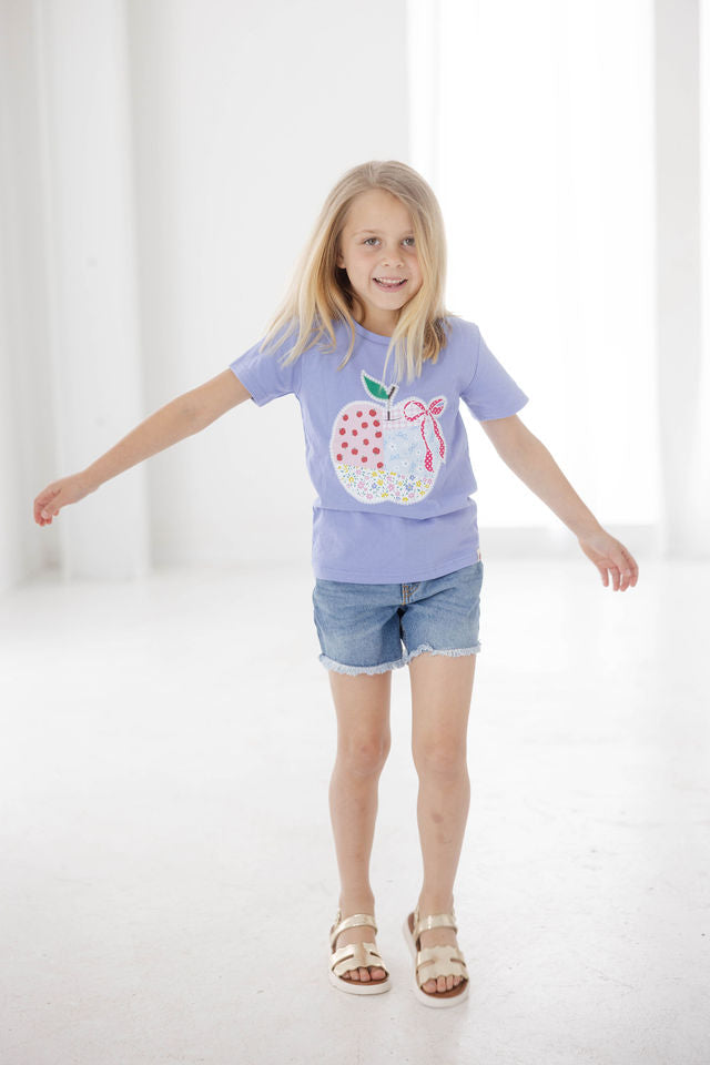 Graphic Tee - Apple Patchwork Charm