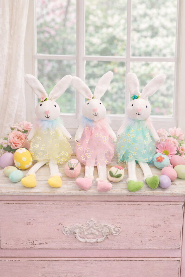 Fancy Flopsy Stuffed Bunny - (Multiple Colors)
