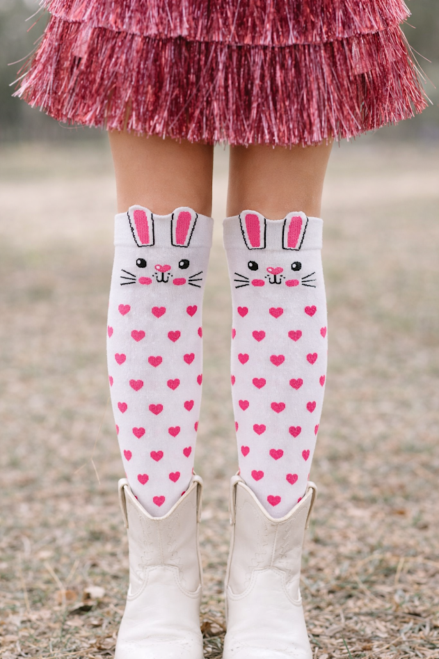 Knee High Socks - Heart Hopper