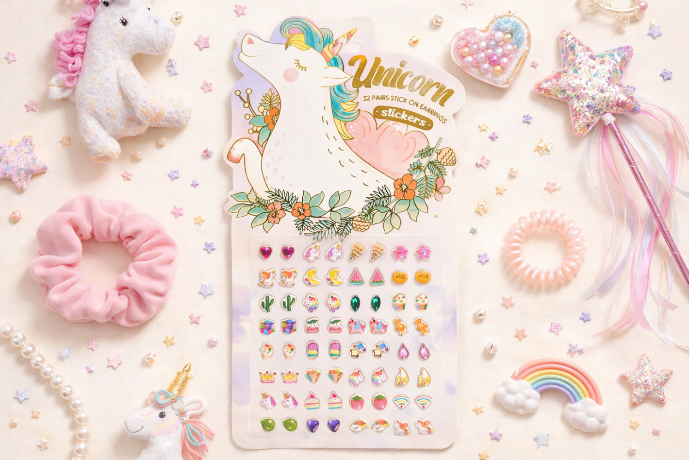 Unicorn Craze Sticker Earrings