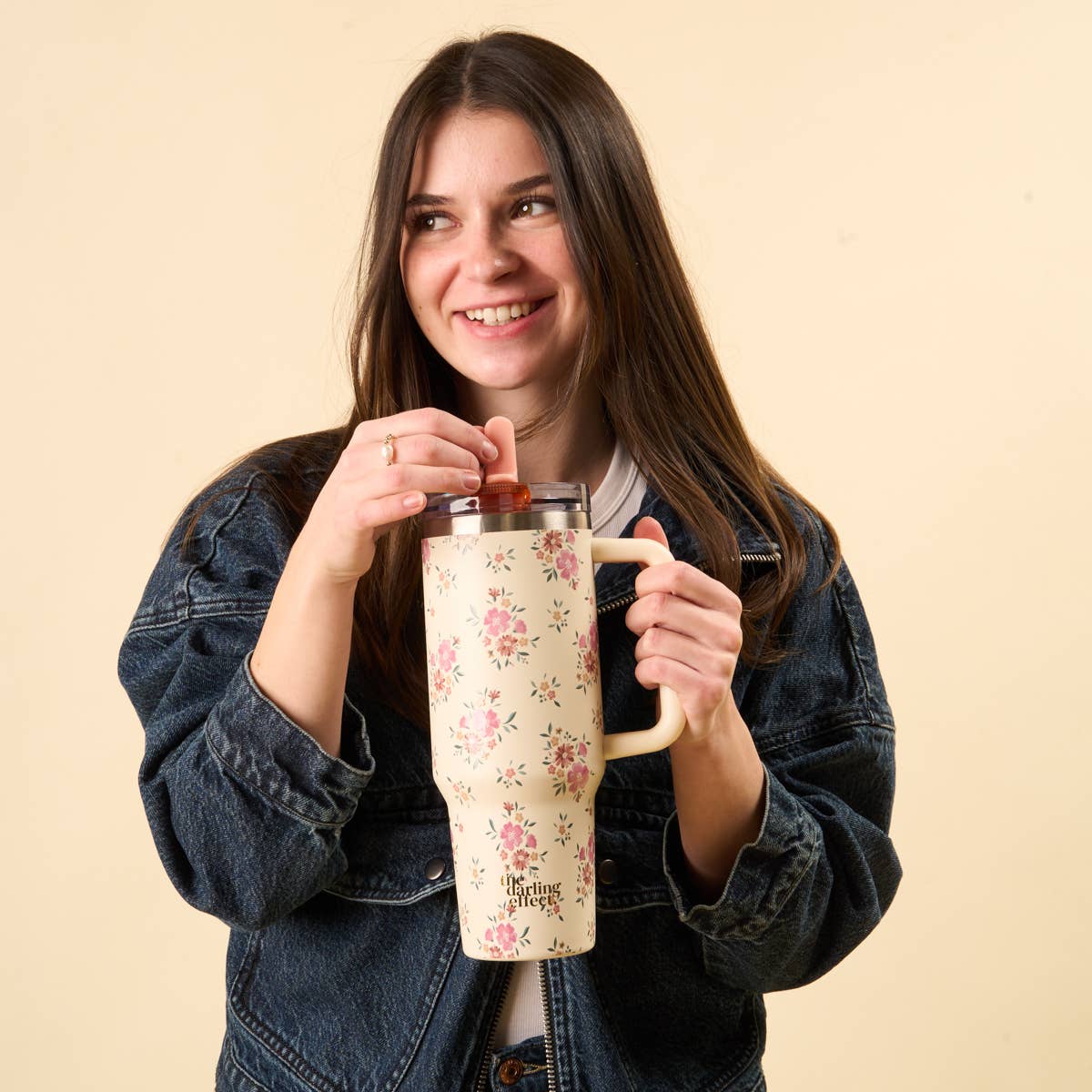 40 oz Lifestyle Flip Straw Tumbler–Endless Daydream Cream