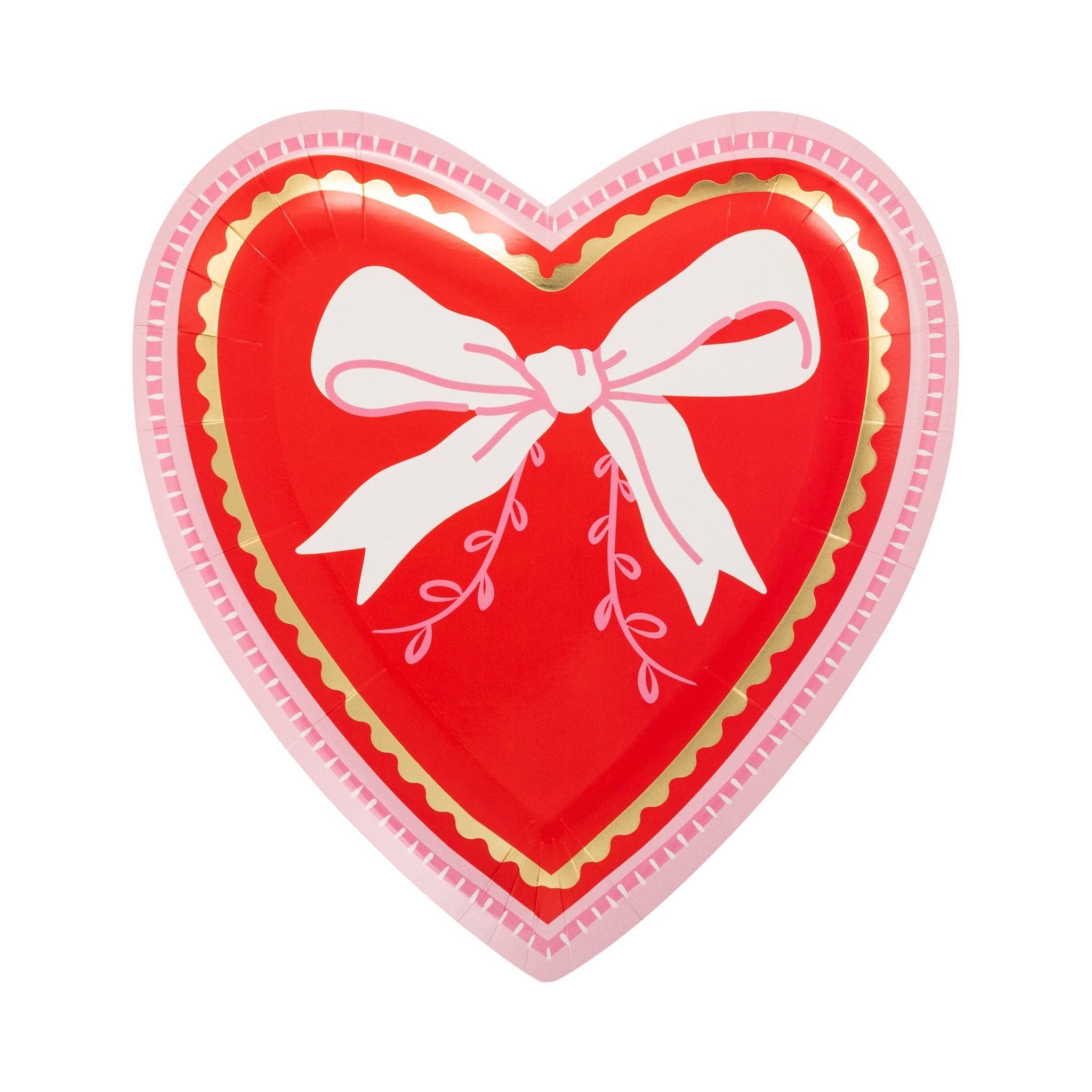 Vintage Heart Shaped Plate Set - 8 PK