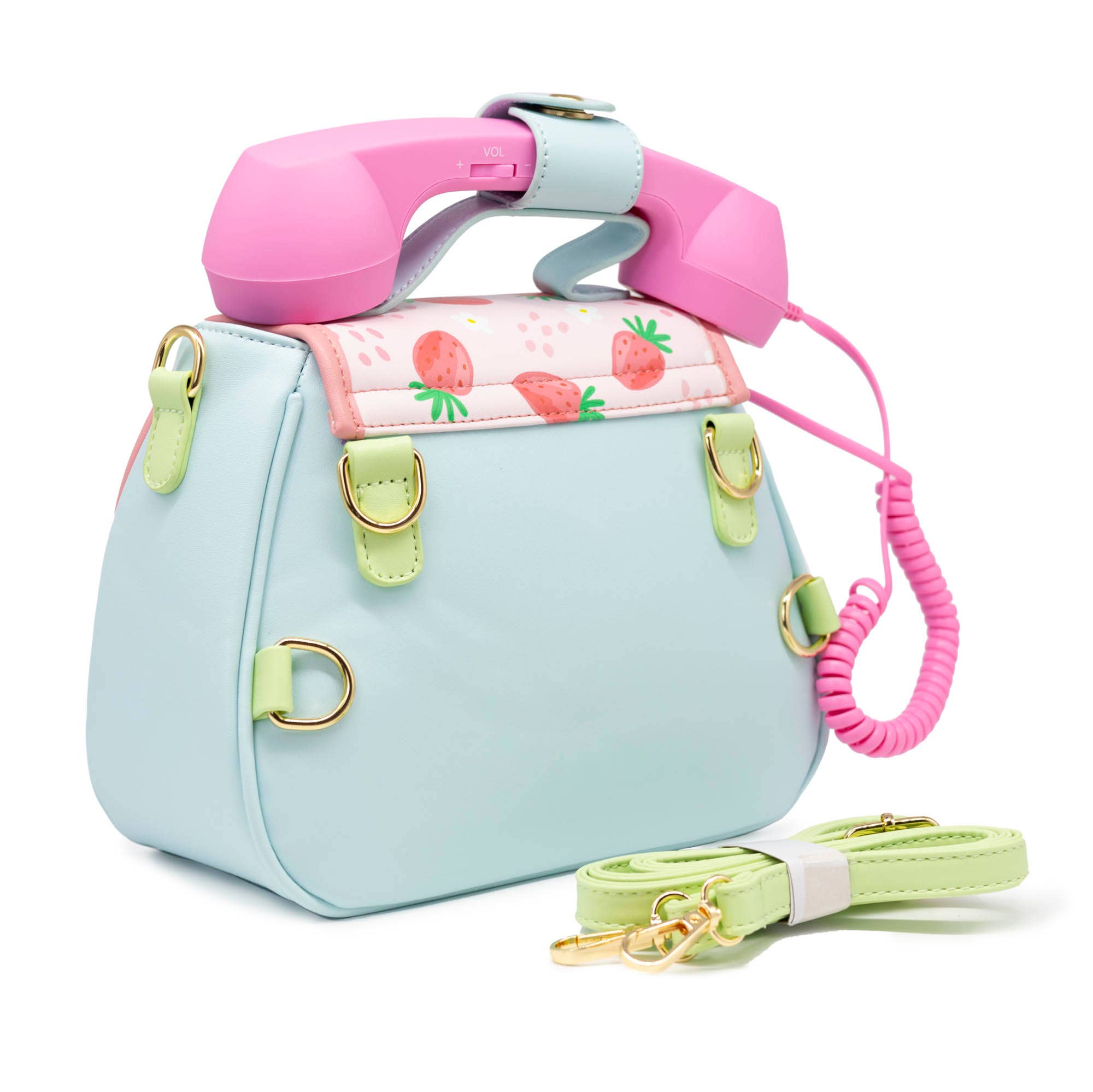 Ring Ring Phone Convertible Handbag - Strawberry Fields