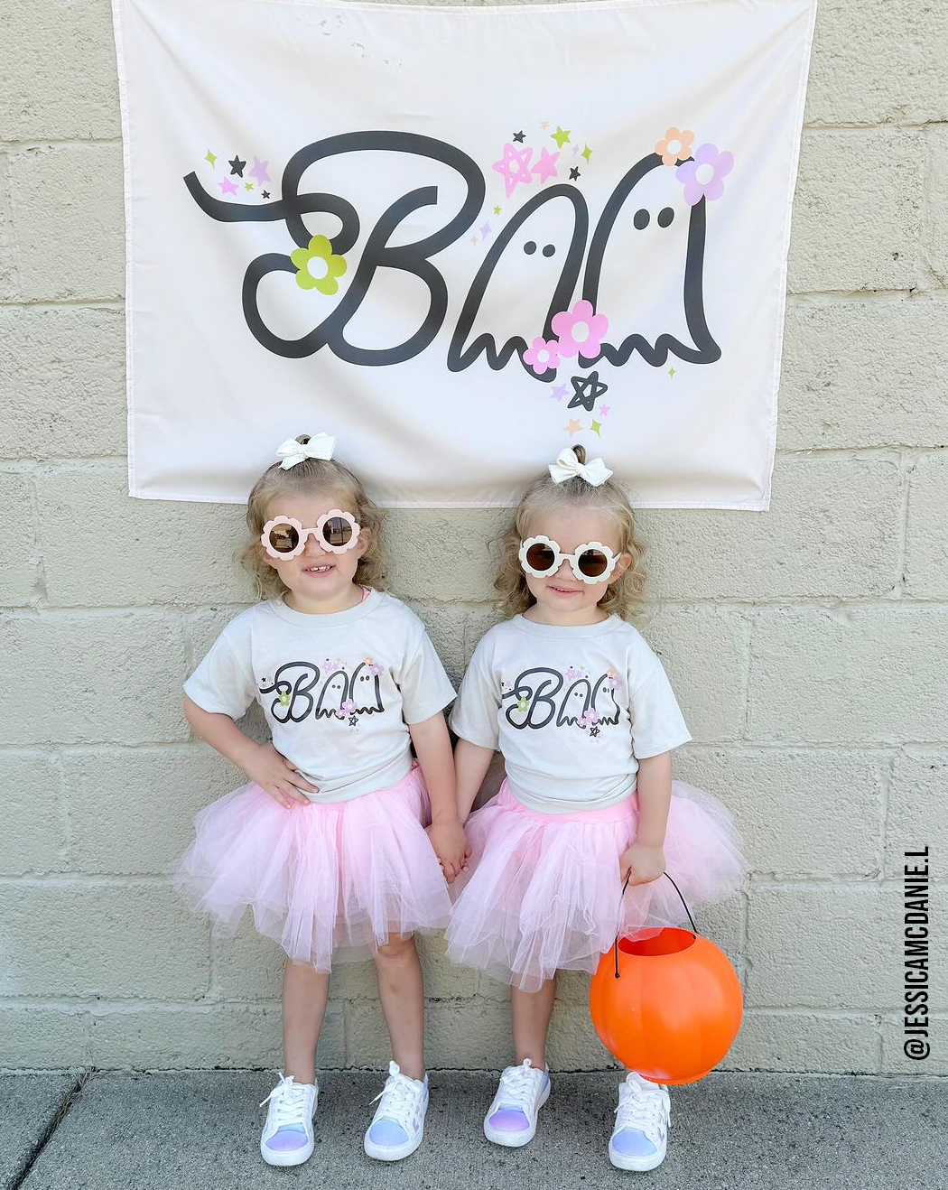 Boho Floral Boo Banner 36 X 26"