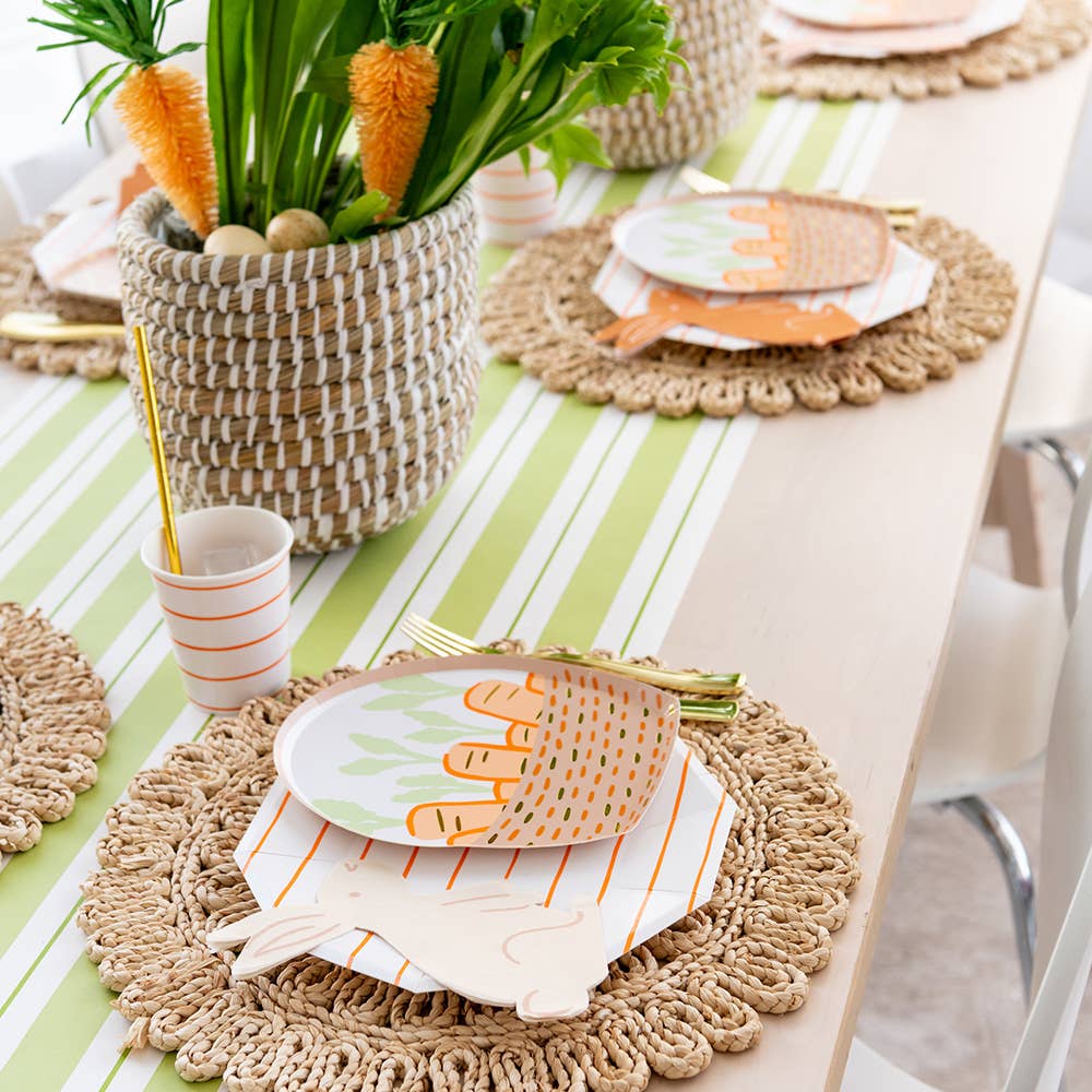 Bunnies In The Garden Small Basket Plates - 8 PK