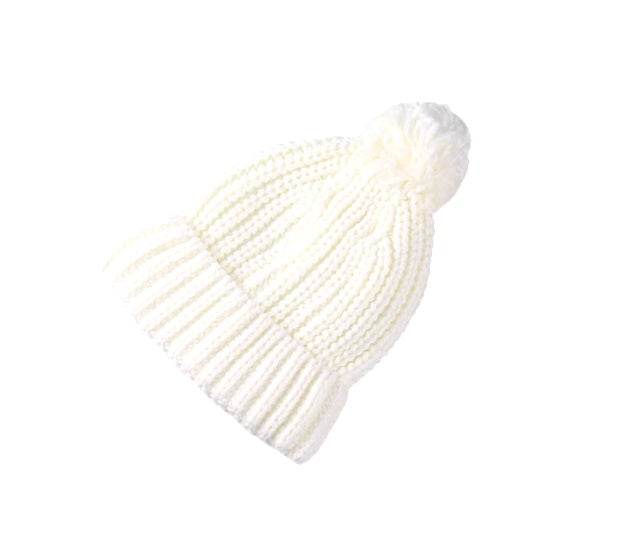 Single Pom Fluffer Beanie