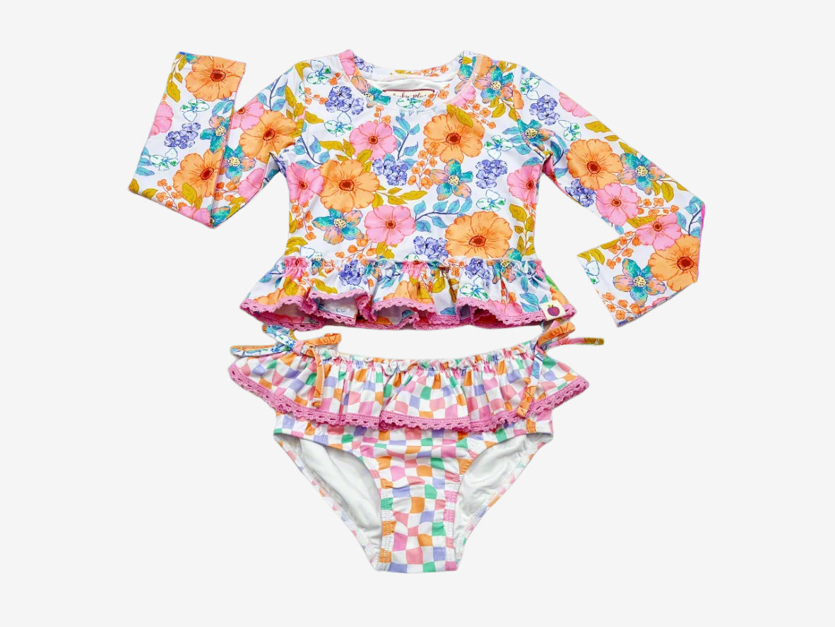 Rashguard Swimsuit - Flamingo Fantasy