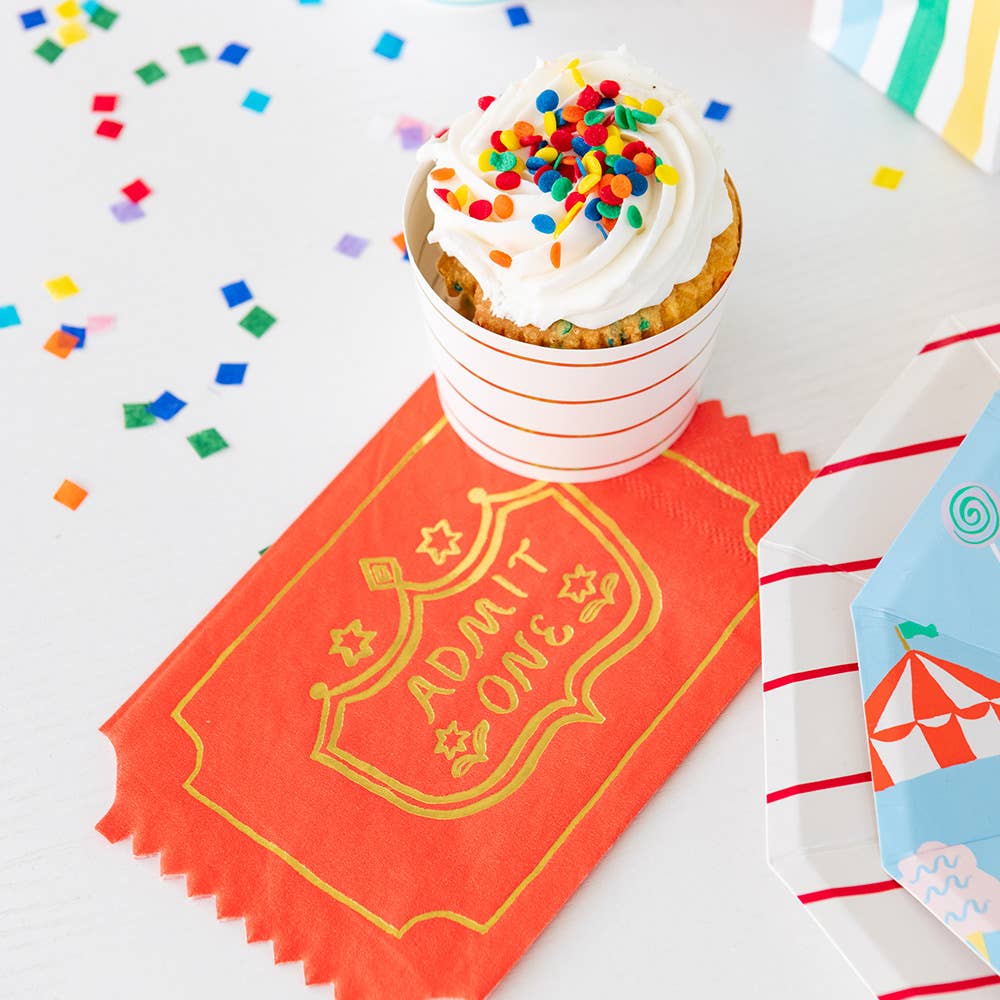 Off to the Fair "Admit One" Napkins - 16 PK