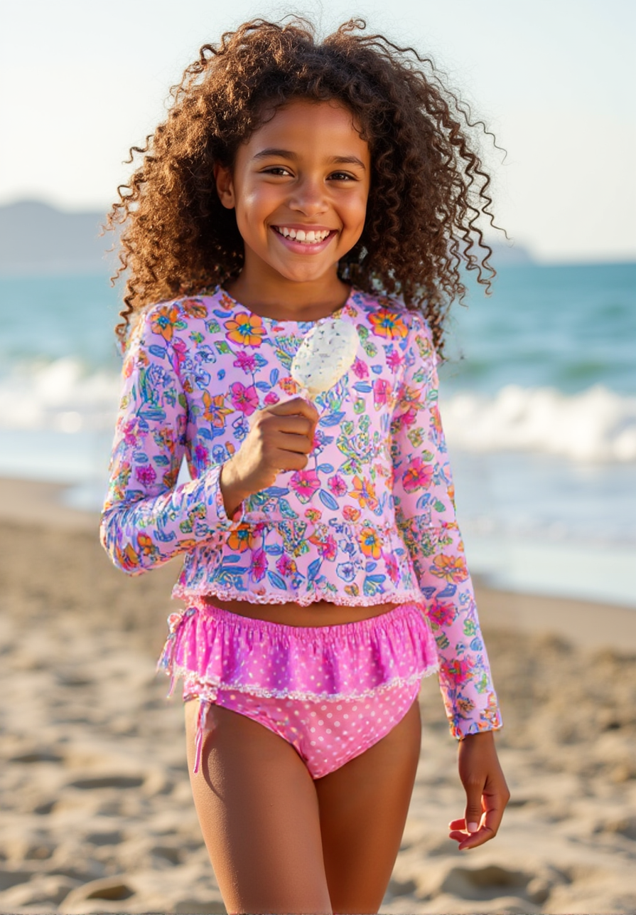 Rashguard Swimsuit - Sunset Sorbet