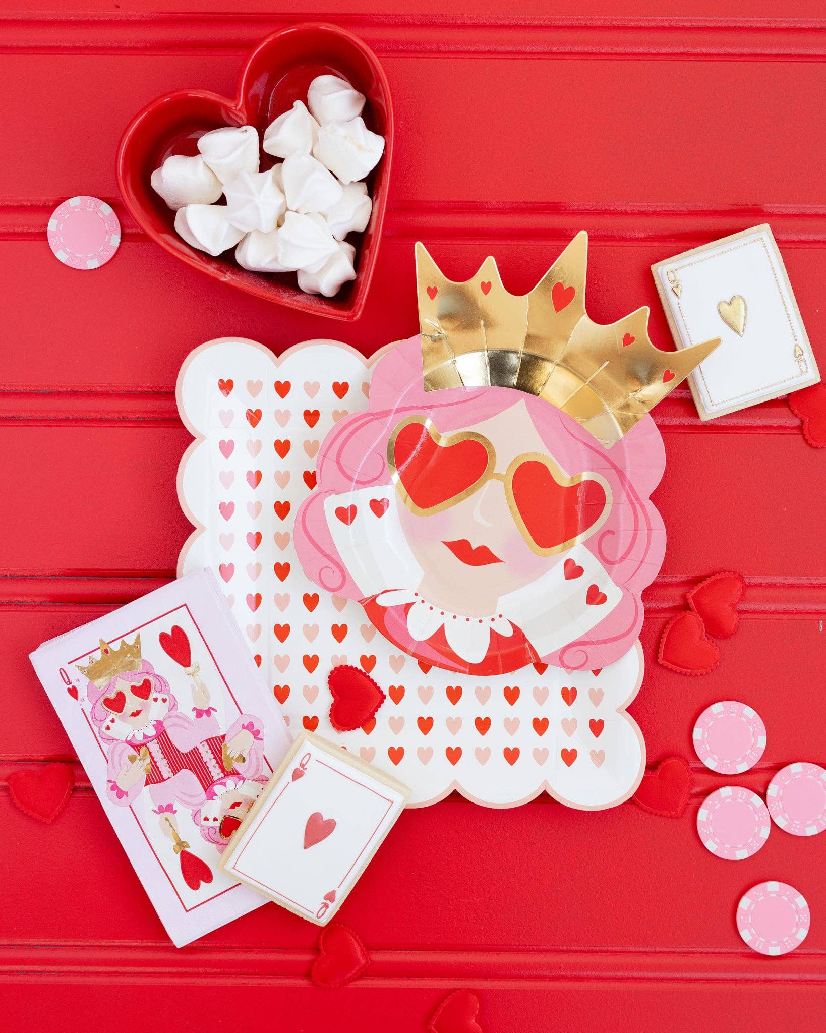 Queen of Hearts Plate - 8 PK