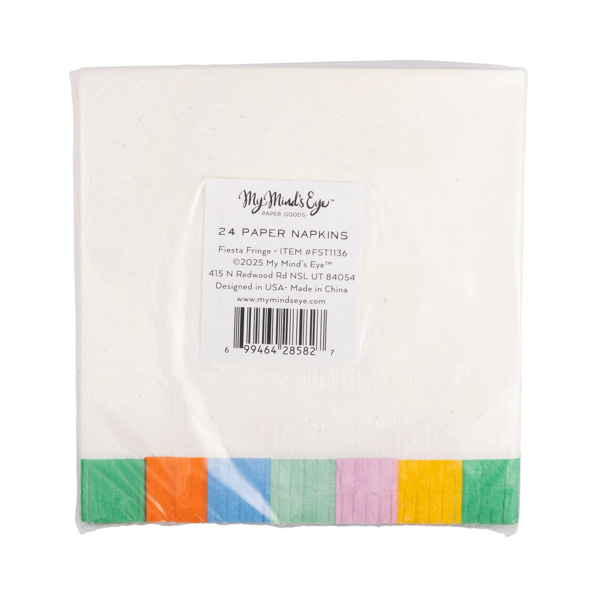Fiesta Fringed Cocktail Napkin - 24 PK