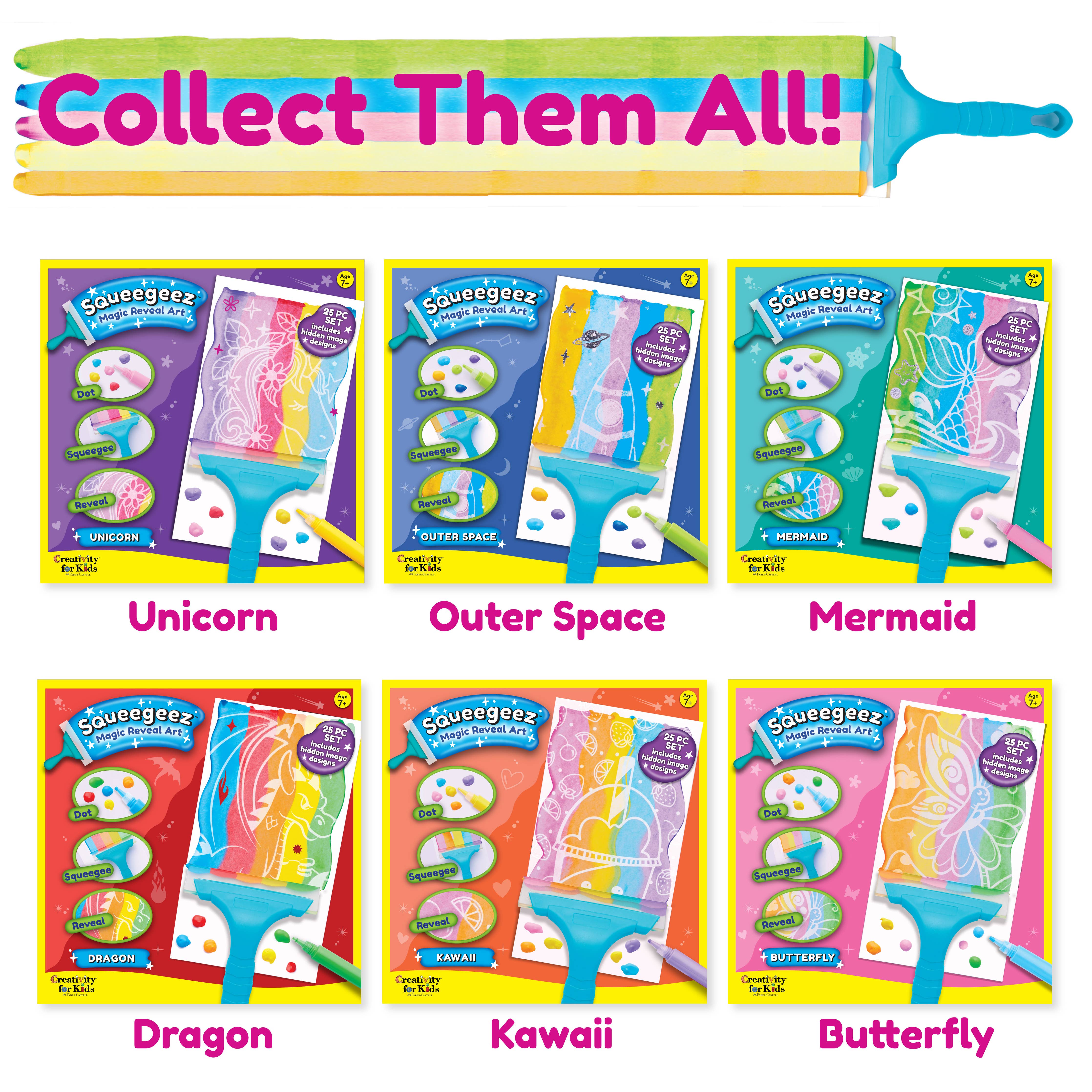 Squeegeez Magic Reveal Art Butterfly Paint Set