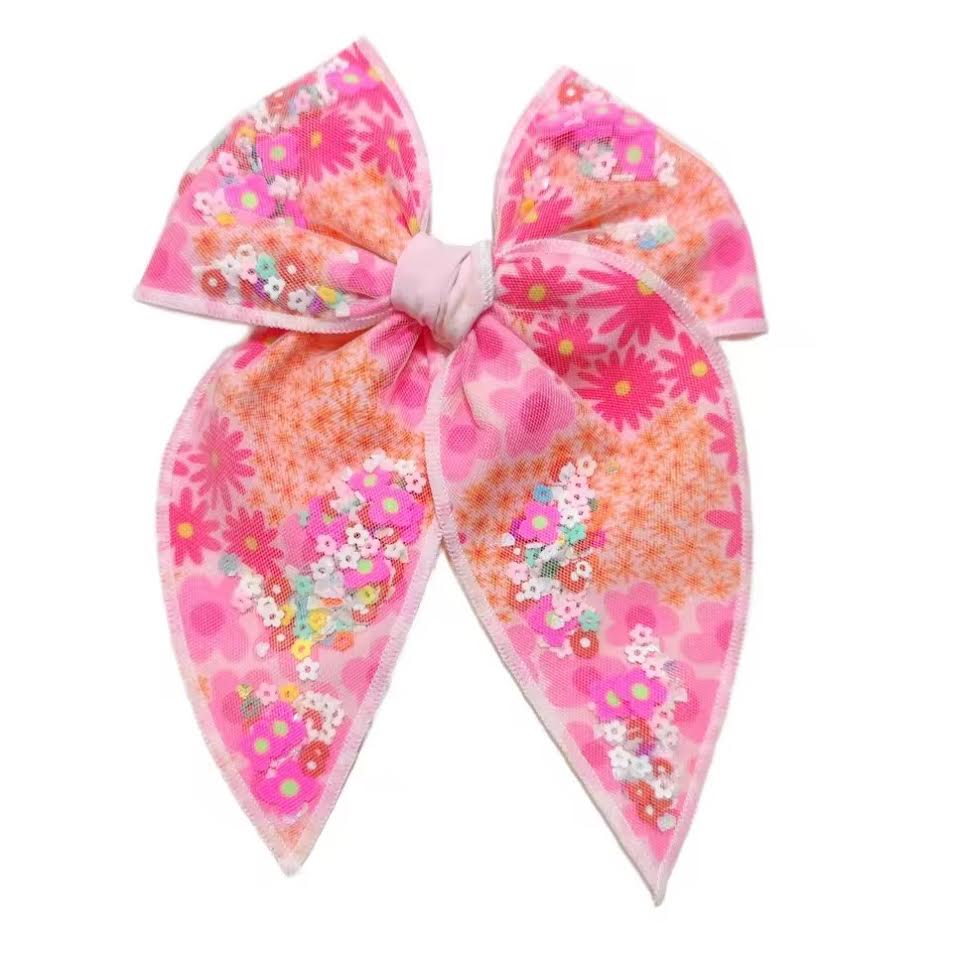 Mesh Shaker Bow - Flower Power