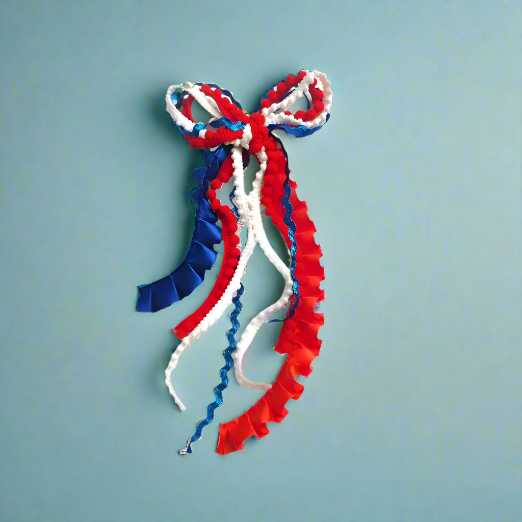 Textured Hair Bow - Let Freedom Ring