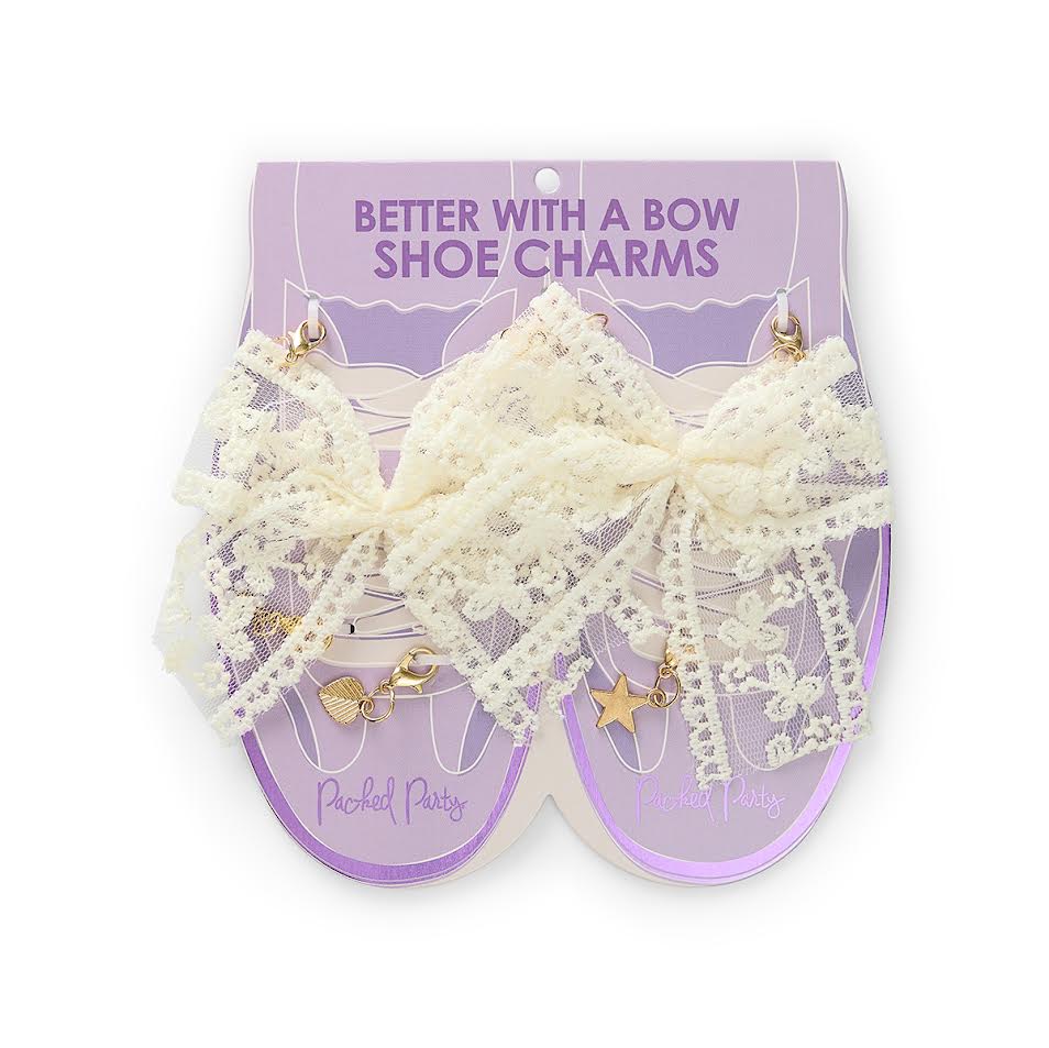 Better With A Bow Shoe Clip Set - Purple