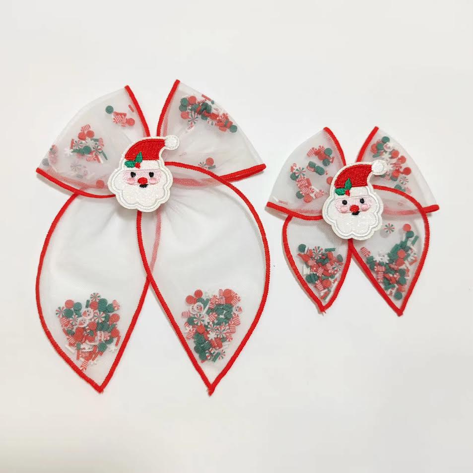 Mesh Shaker Bow - Kris Kringle Cutie