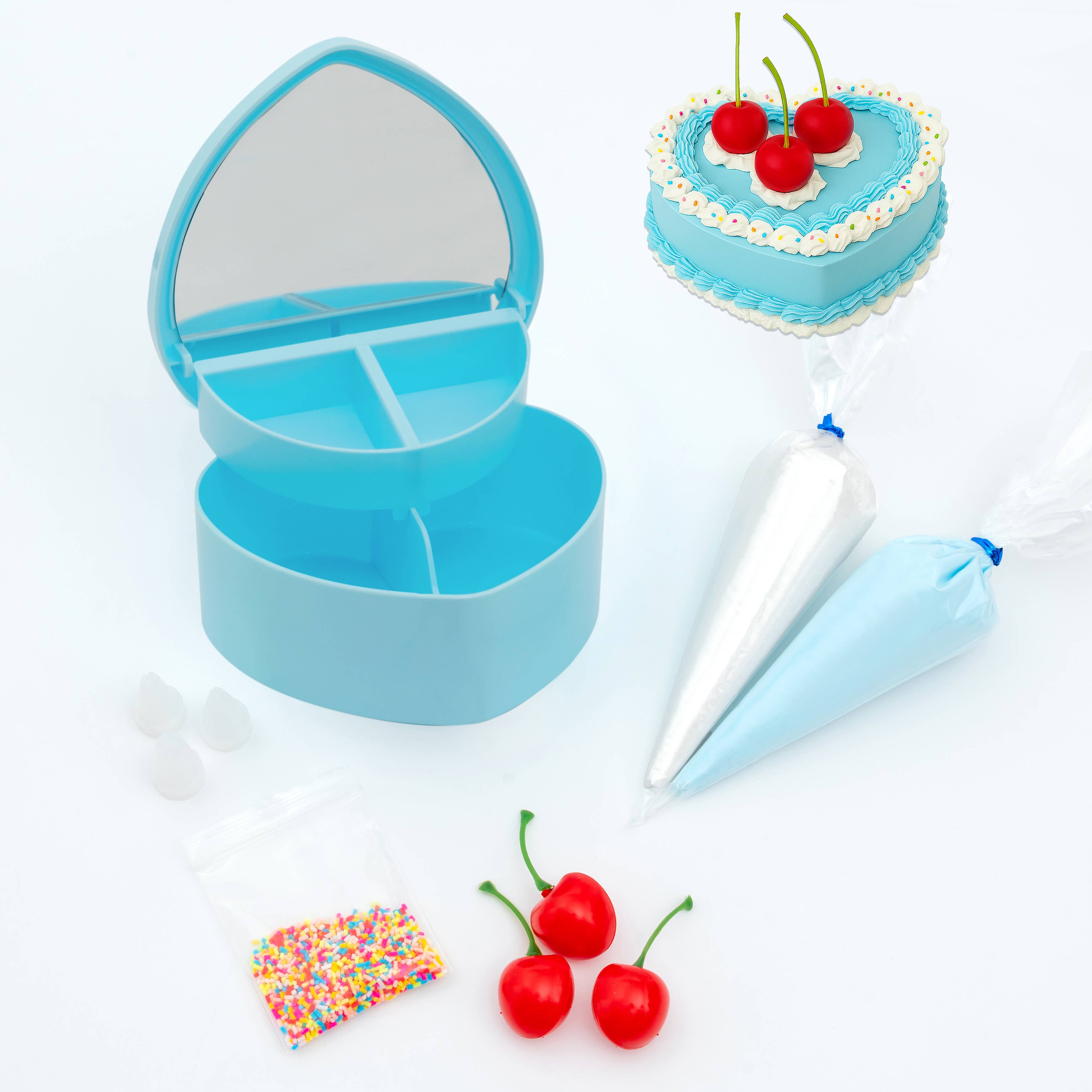 Fake Cake Jewelry Box Decoden Kit - Blue