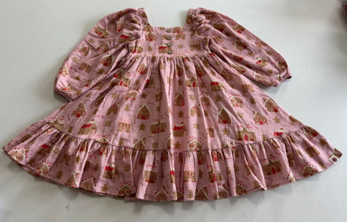 Puff Sleeve Gauze Dress - Gingerbread Lane
