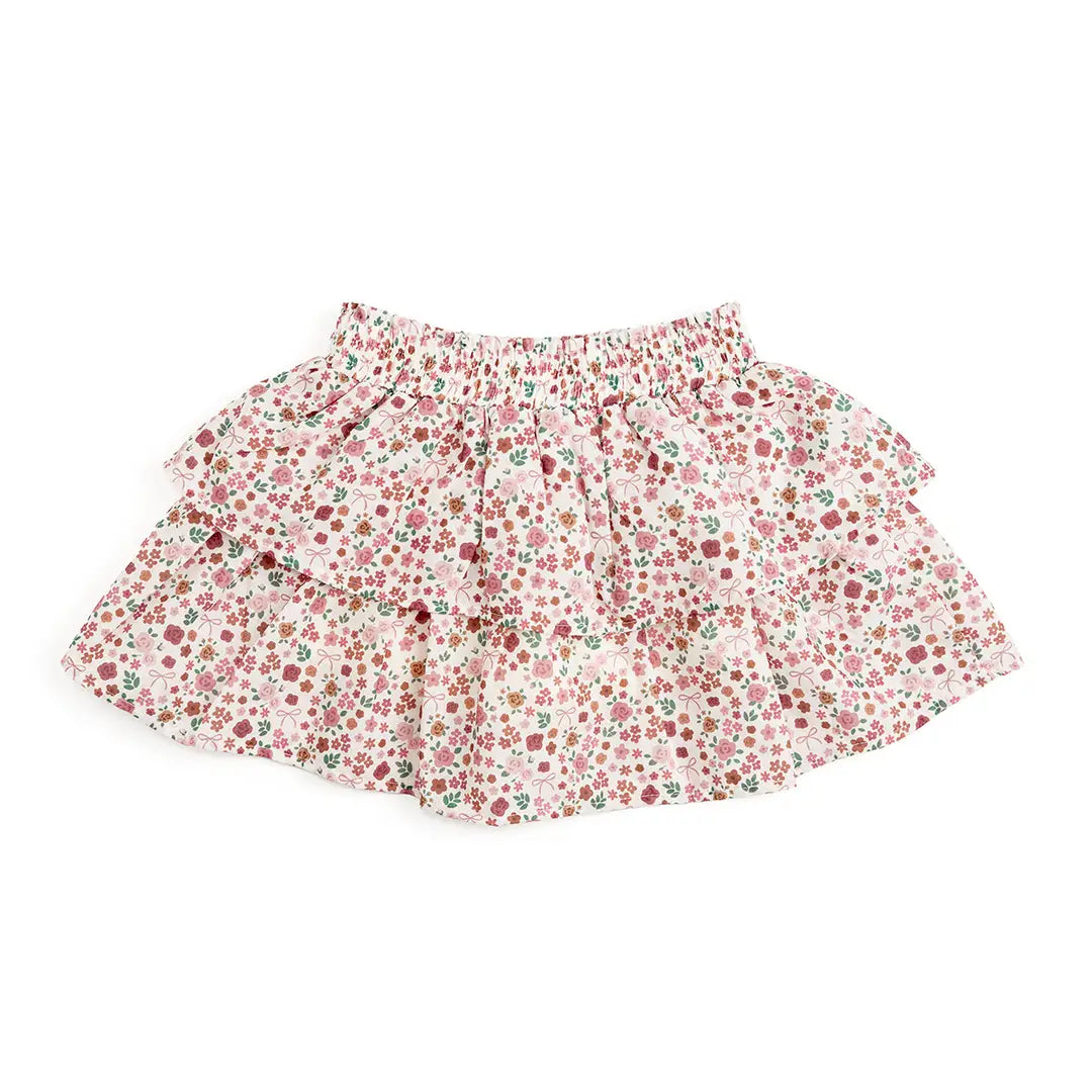Sweet Wink Berry Floral Skort
