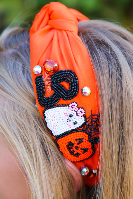 Beaded Headband - Boo