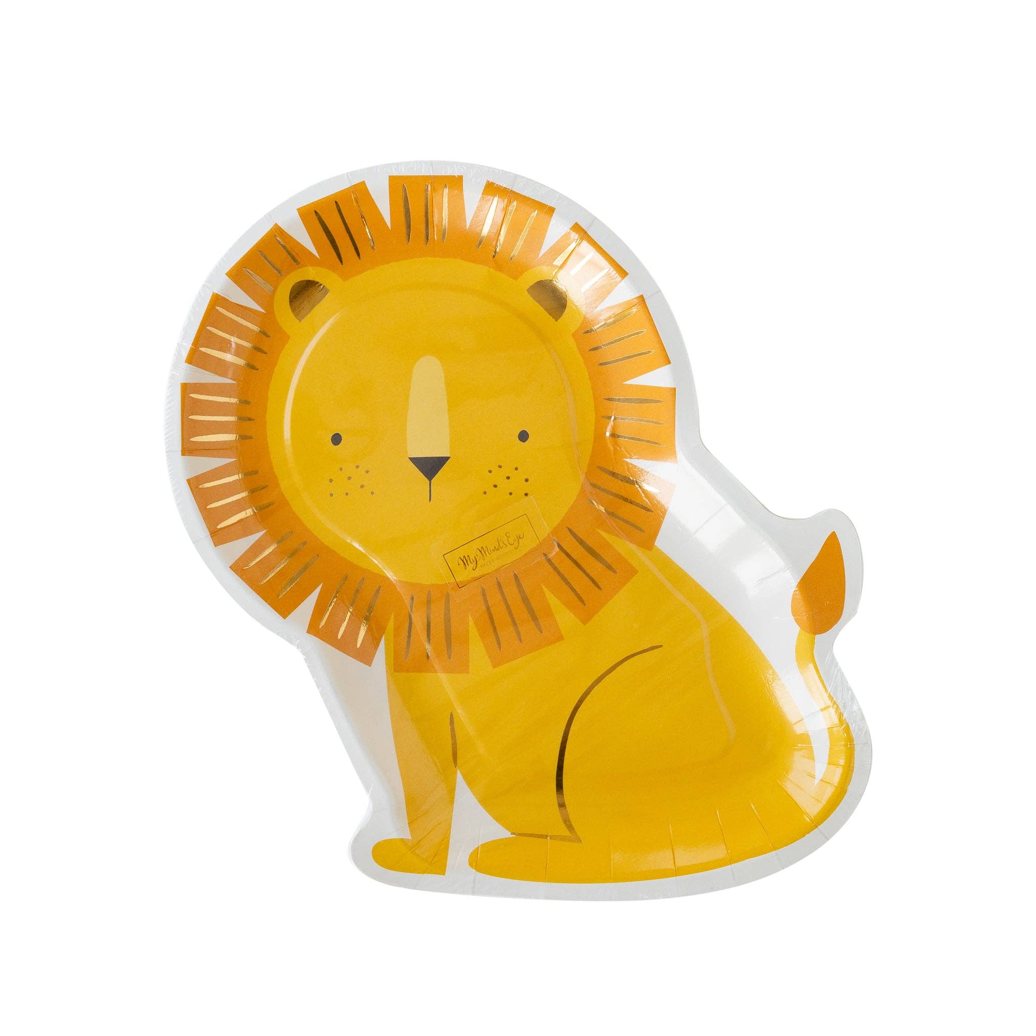 Safari Lion Shaped Paper Plate - 8 PK