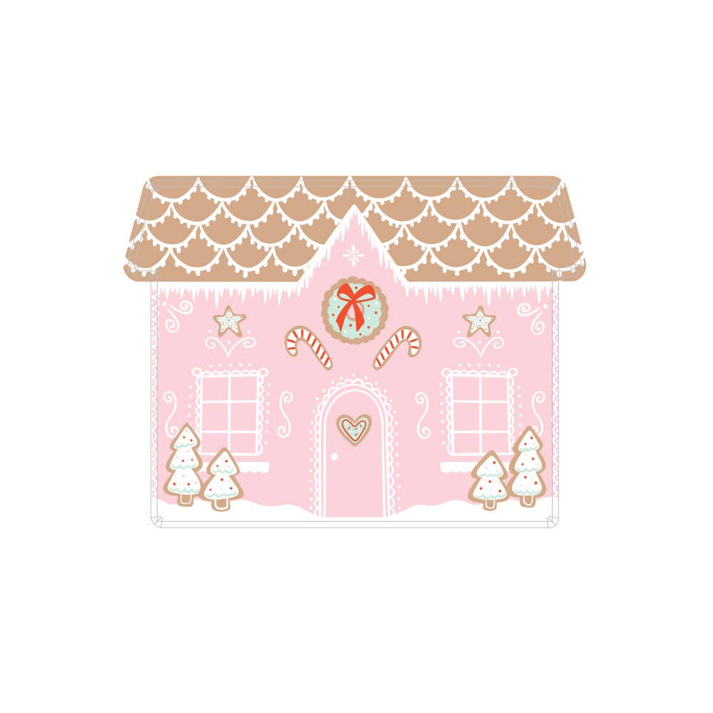 Pink Gingerbread House Large Napkins - 16 PK
