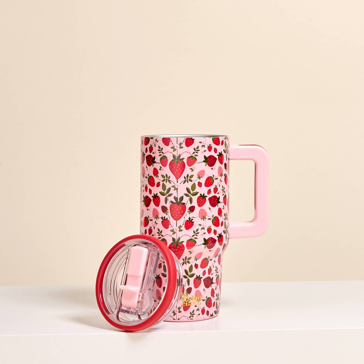 20 oz Lifestyle Flip Straw Tumbler-Strawberry Fields