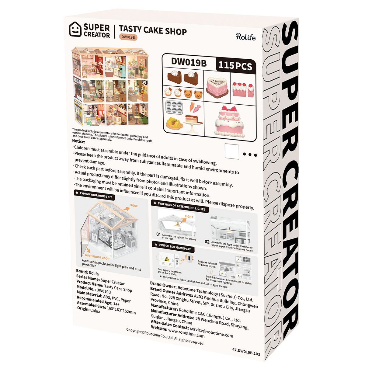 DW019B Rolife Tasty Cake Shop DIY Miniature House