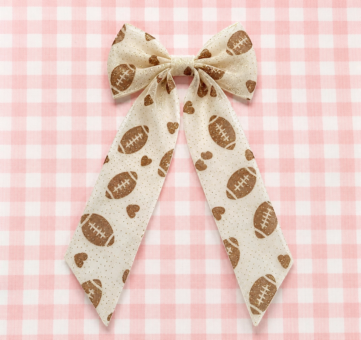 Glitter Hair Bow - Sideline Sweetheart
