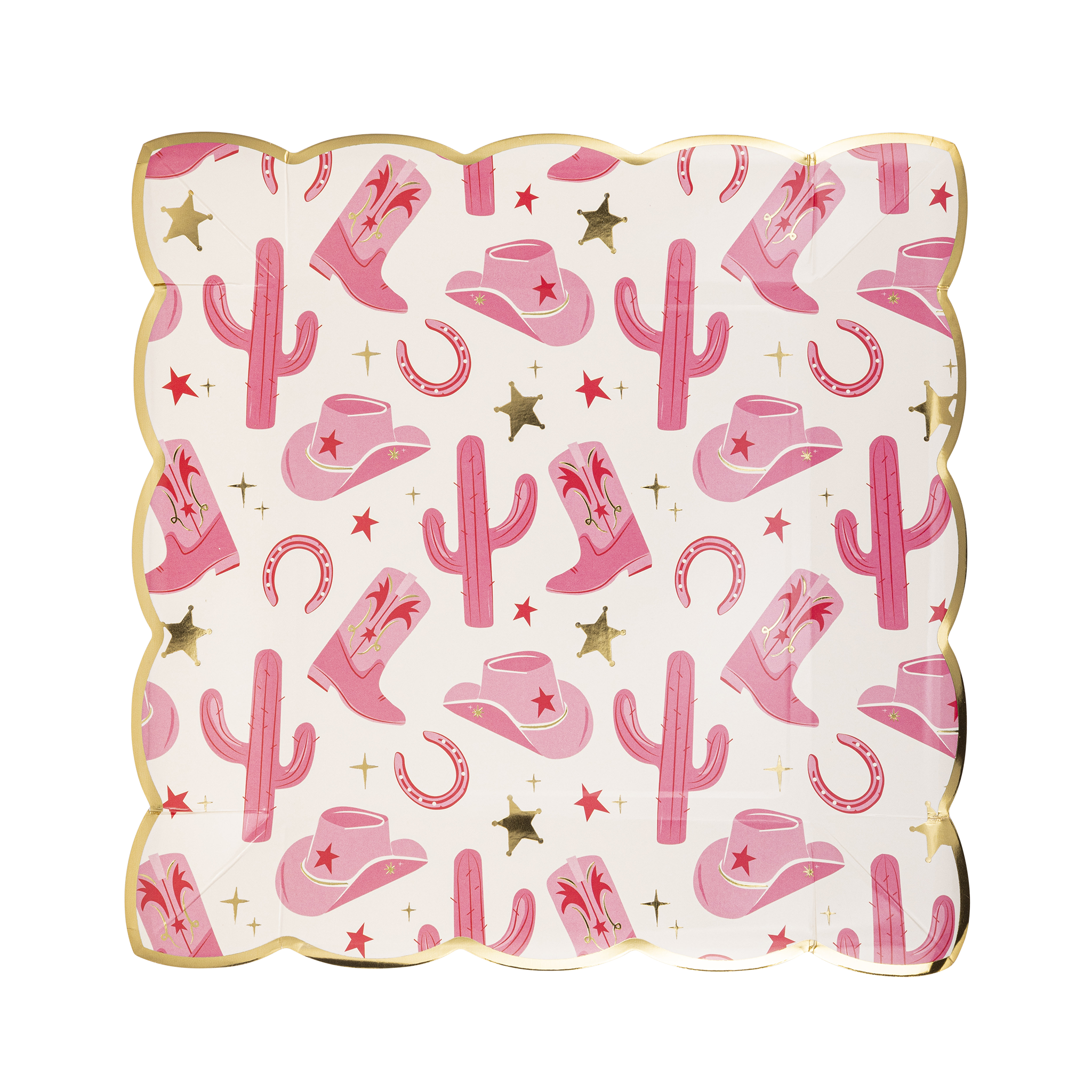 Cowgirl Pattern Paper Plate - 8 PK