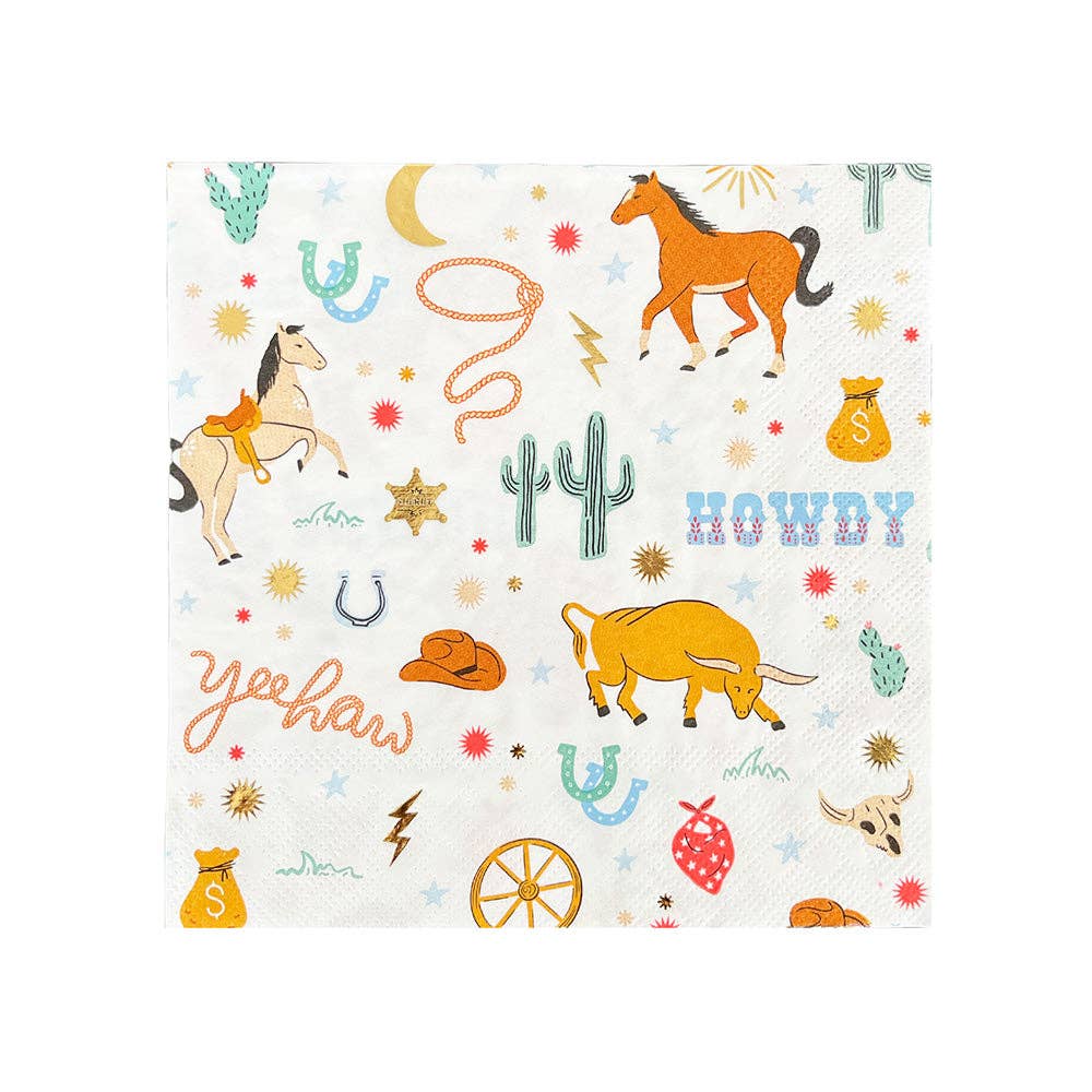 Yeehaw Large "Cowboy" Napkins - 16 PK