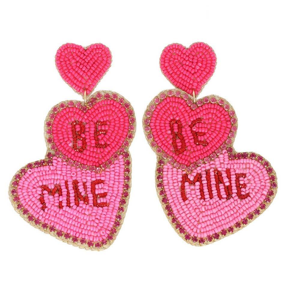 Beaded Earrings - Be Mine