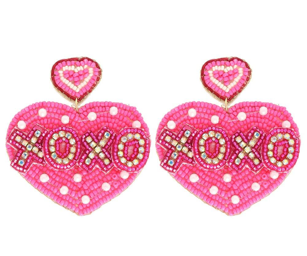 Beaded Earrings - XOXO