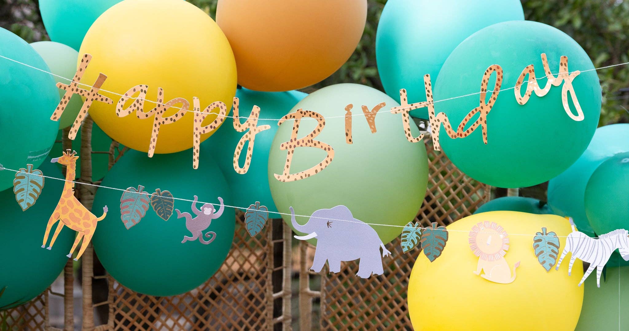 Safari Birthday Banner Set