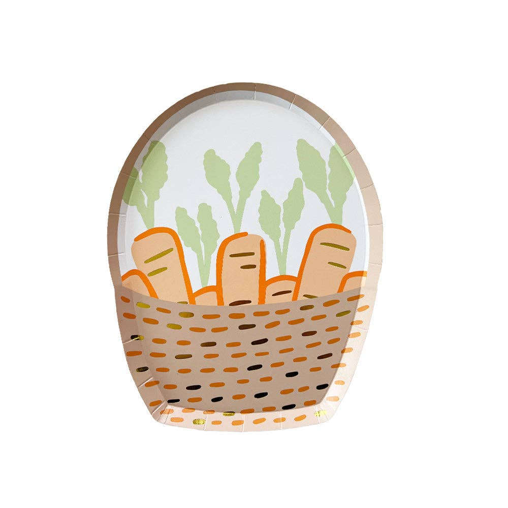 Bunnies In The Garden Small Basket Plates - 8 PK