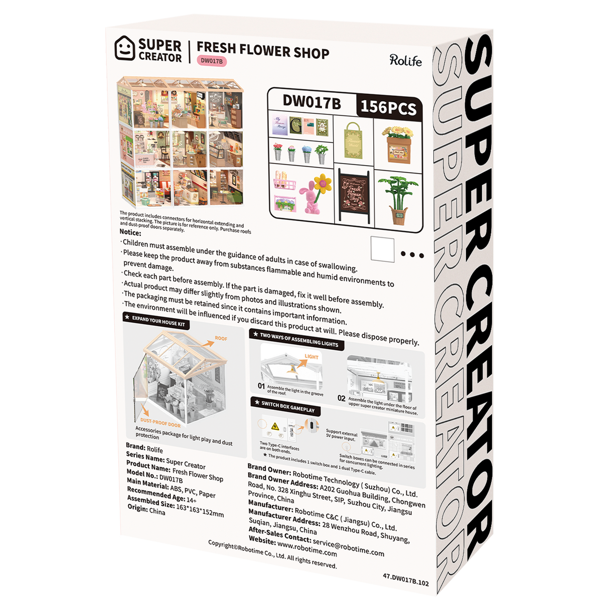 DW017B Rolife Fresh Flower Shop DIY Miniature House