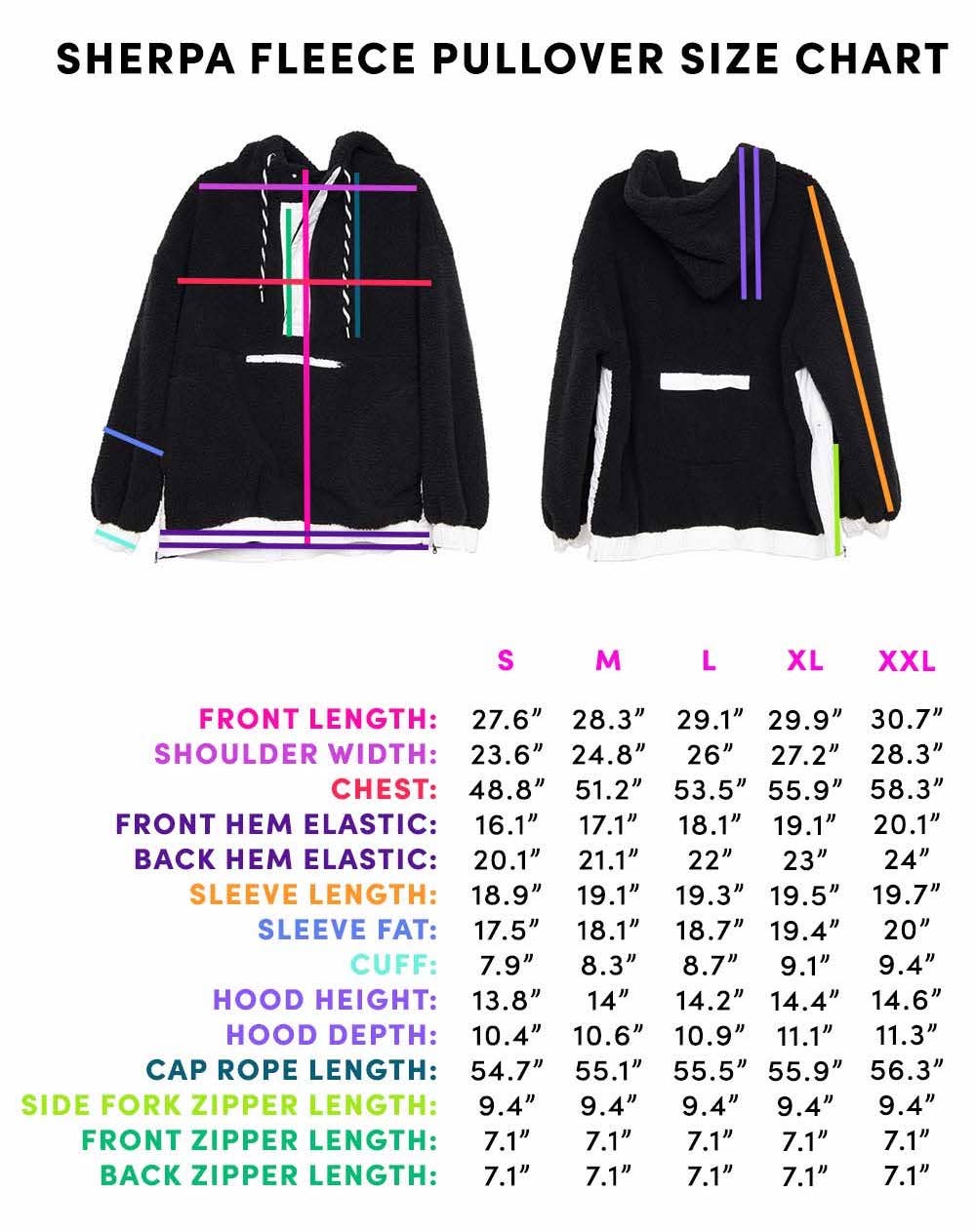 Blue Two-Toned Sherpa Fleece Wholesale Pullover: Blue / S