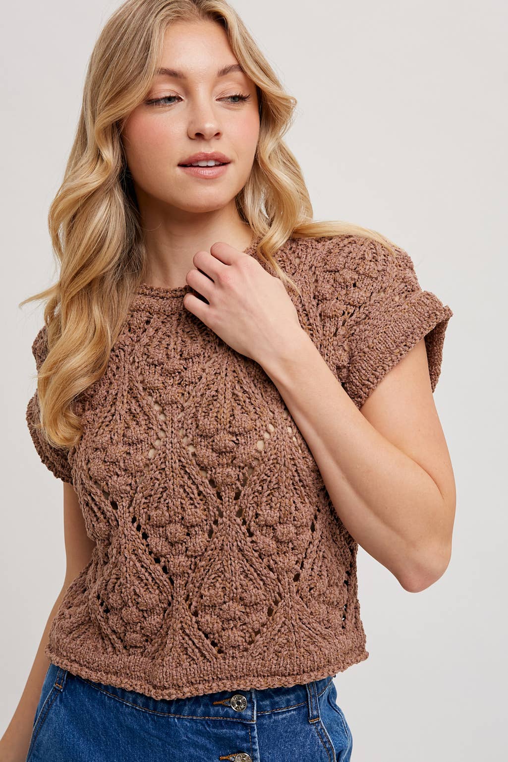 Women's Knit Sweater - Mocha