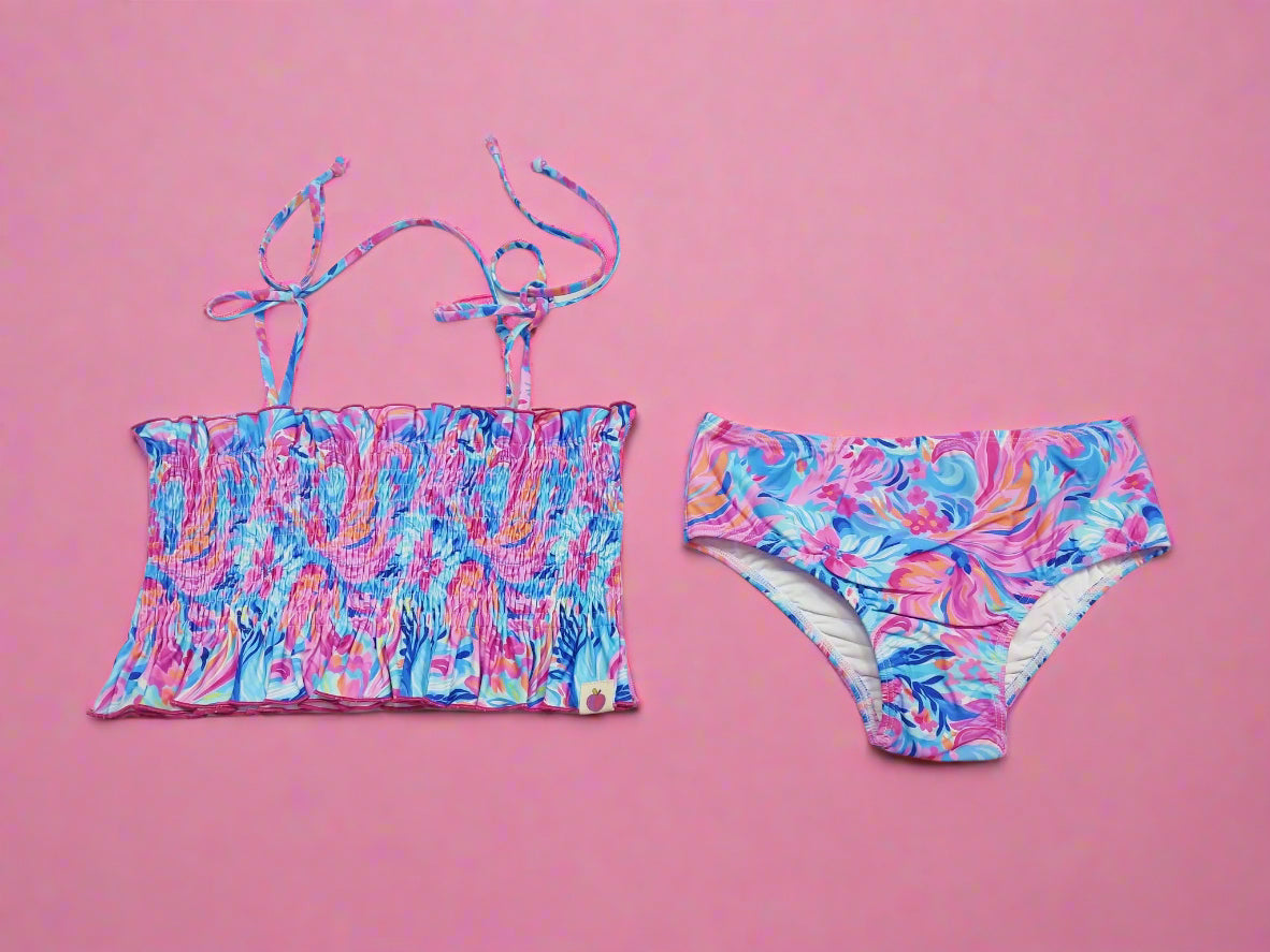 Waverly Shirred Swimsuit - Coastal Haven (Pre-Order)