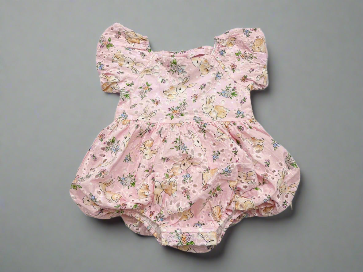 Eyelet Romper - Bunny Bliss