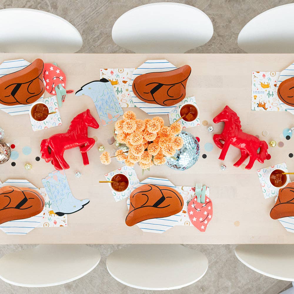 Yeehaw Large Cowboy Hat Plates - 8 PK