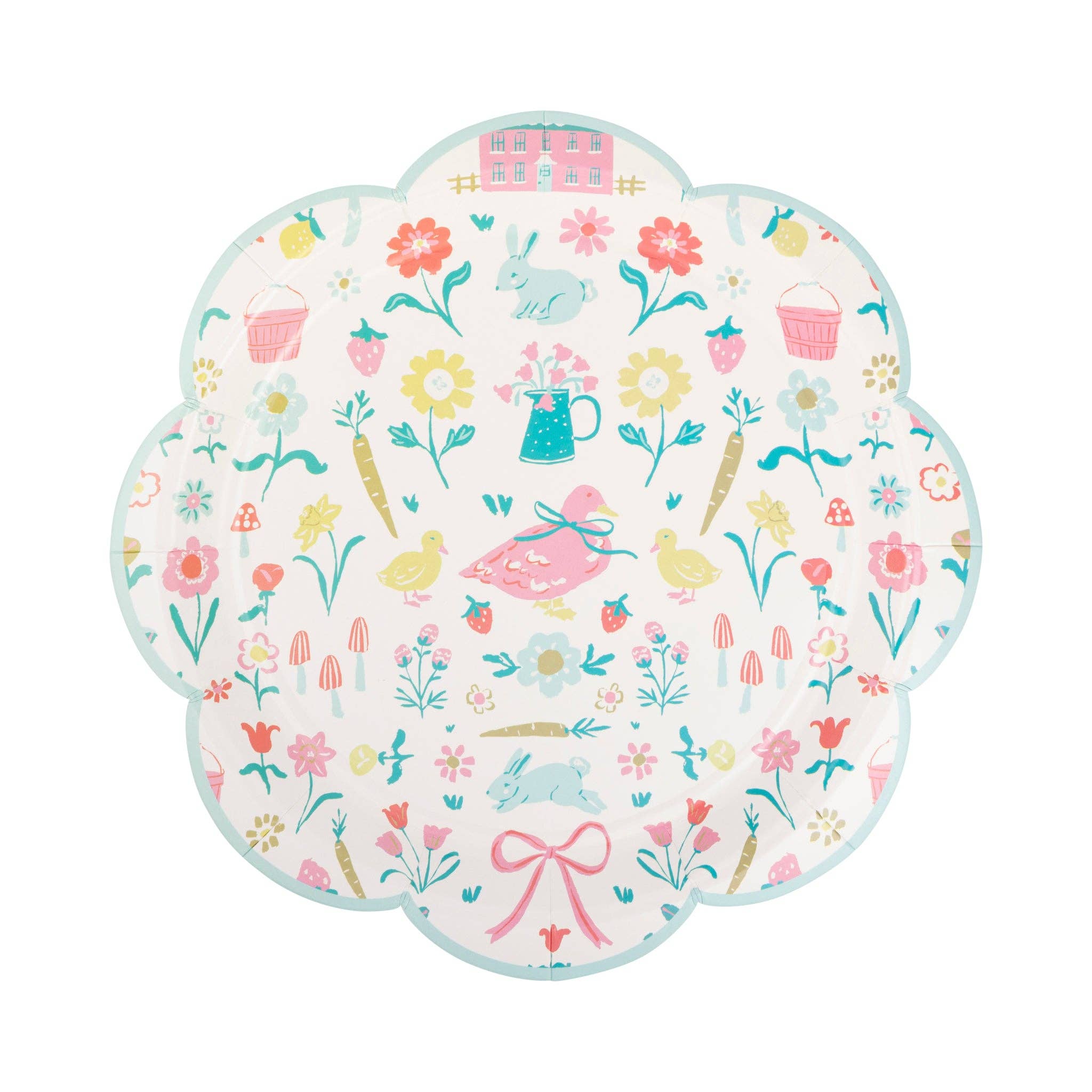 Springtime Cottage Pattern Plate - 8 PK