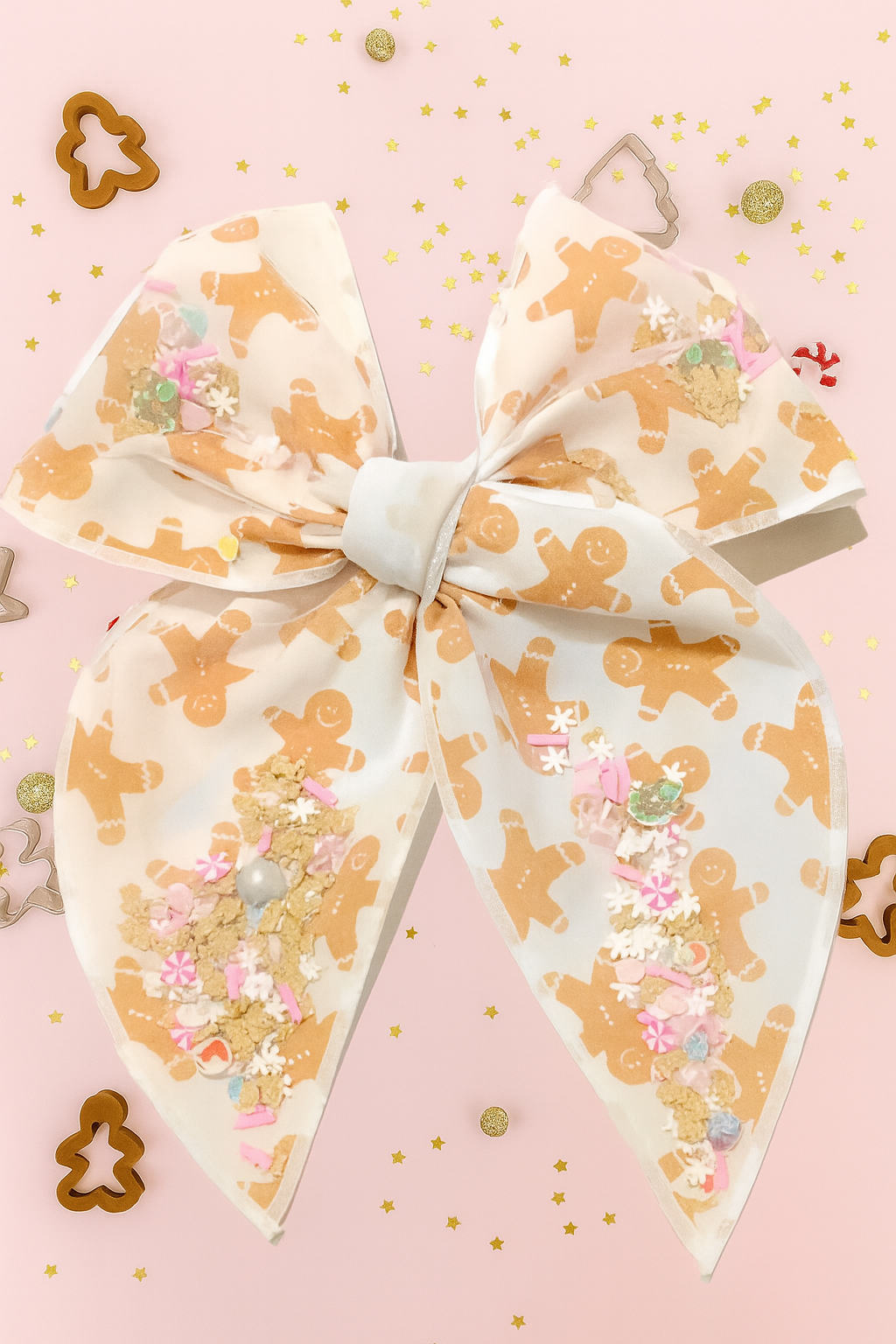 Mesh Shaker Bow - Gingerbread Giggles