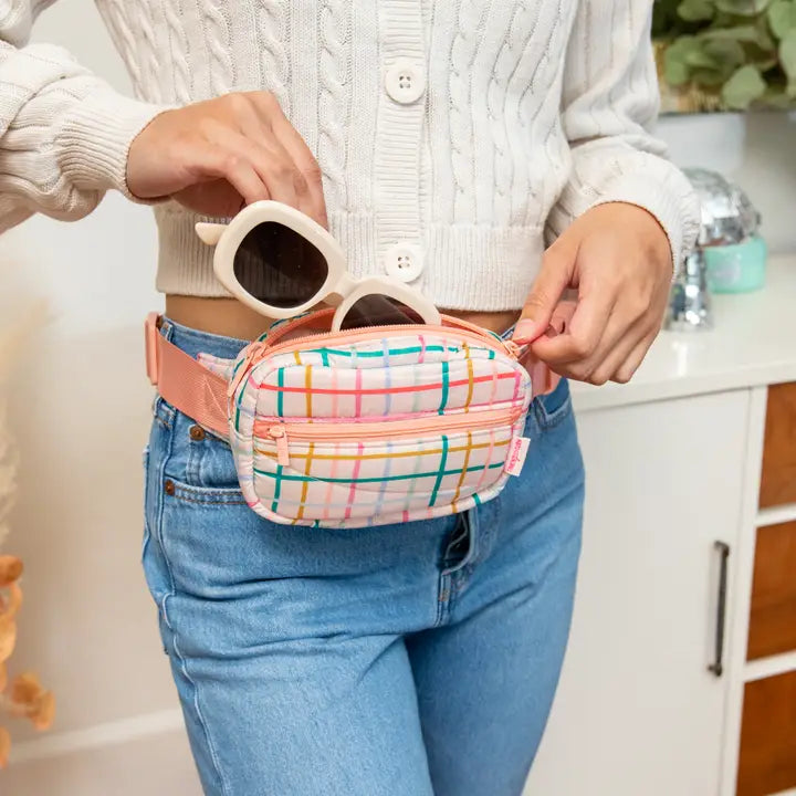Puffy Hip Bags | Pretty Plaid