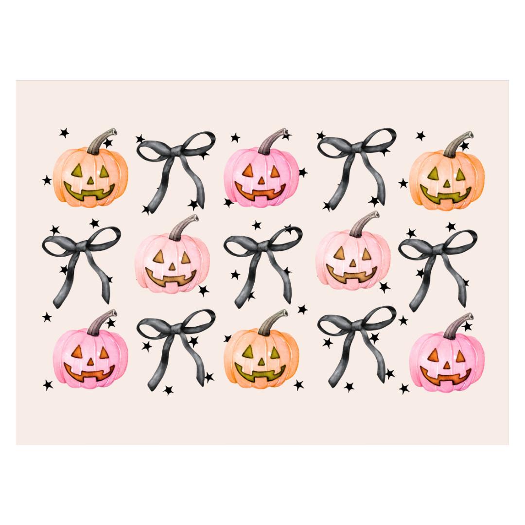 Coquette Pumpkins & Bows Banner 36 X 26"
